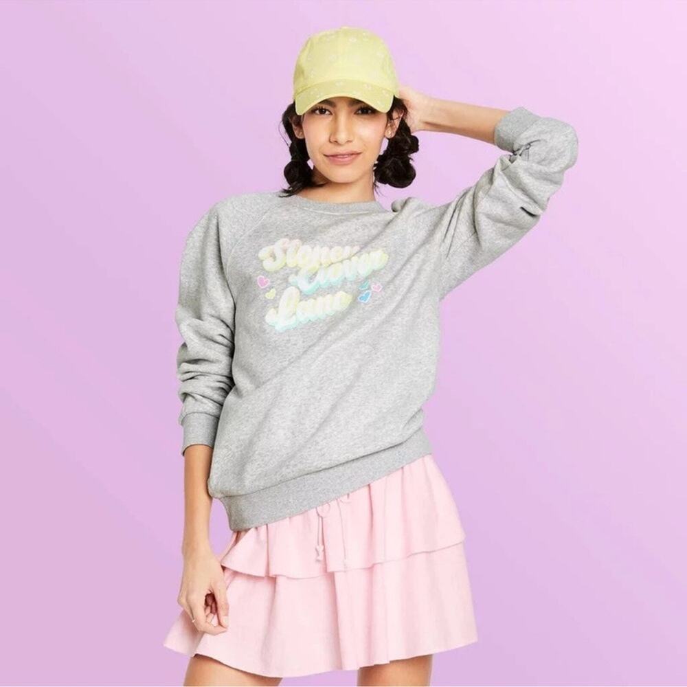 Stoney Clover Lane x Target Sweatshirt Pastel Logo Gray Medium